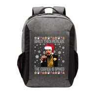 When They Realize The Eggnog Is Spiked Funny Christmas Vector Backpack