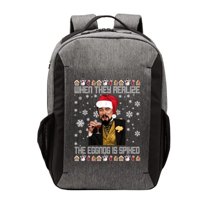 When They Realize The Eggnog Is Spiked Funny Christmas Vector Backpack