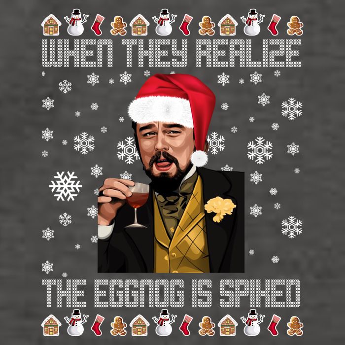 When They Realize The Eggnog Is Spiked Funny Christmas Vector Backpack