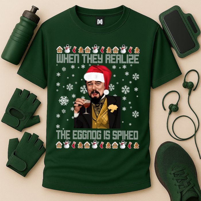 When They Realize The Eggnog Is Spiked Funny Christmas Performance Shirt