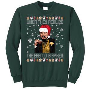 When They Realize The Eggnog Is Spiked Funny Christmas Sweatshirt