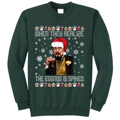 When They Realize The Eggnog Is Spiked Funny Christmas Sweatshirt