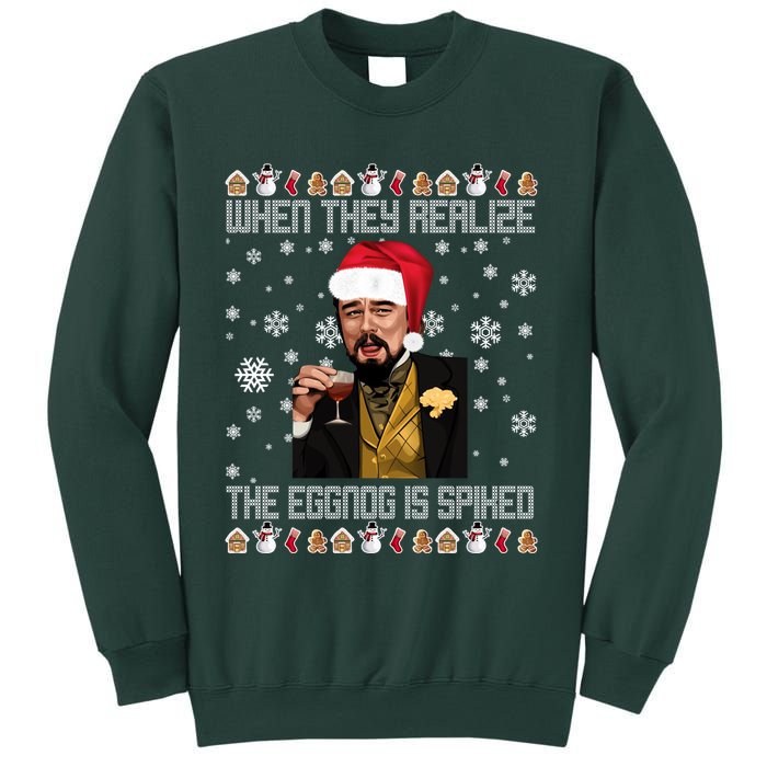 When They Realize The Eggnog Is Spiked Funny Christmas Sweatshirt