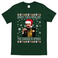 When They Realize The Eggnog Is Spiked Funny Christmas T-Shirt