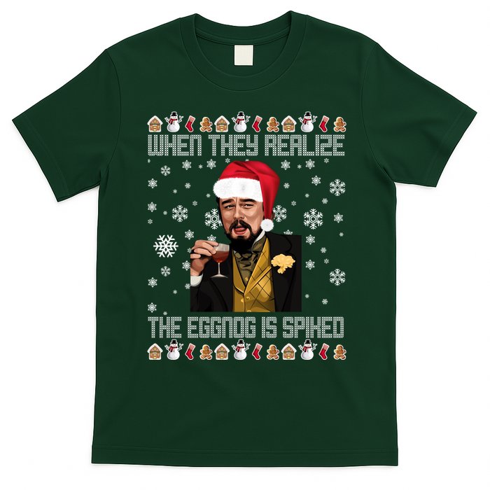 When They Realize The Eggnog Is Spiked Funny Christmas T-Shirt