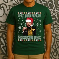 When They Realize The Eggnog Is Spiked Funny Christmas T-Shirt