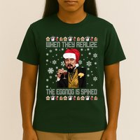 When They Realize The Eggnog Is Spiked Funny Christmas T-Shirt