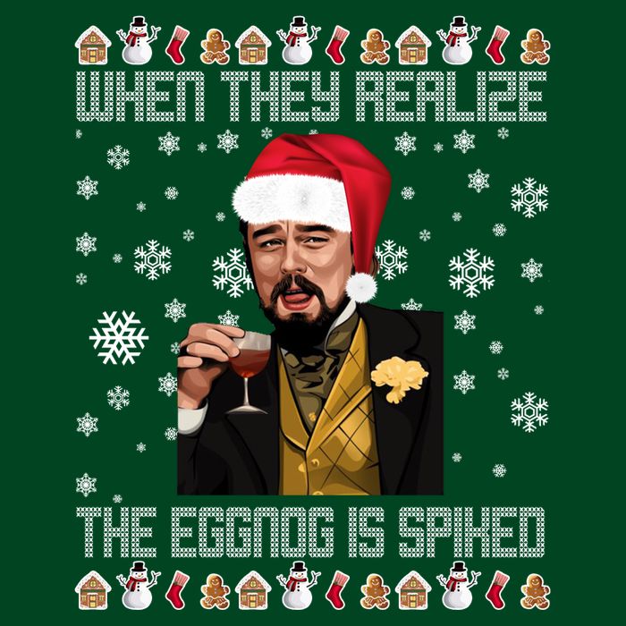 When They Realize The Eggnog Is Spiked Funny Christmas T-Shirt