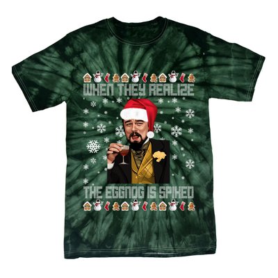 When They Realize The Eggnog Is Spiked Funny Christmas Tie-Dye T-Shirt