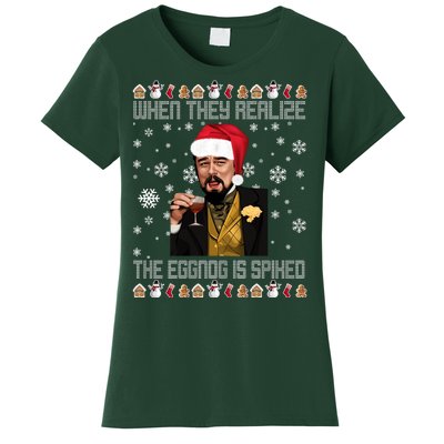 When They Realize The Eggnog Is Spiked Funny Christmas Women's T-Shirt