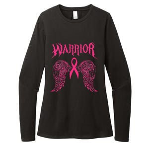 Warrior Tattoos Survivor Warrior Pink Ribbon Breast Cancer Womens CVC Long Sleeve Shirt