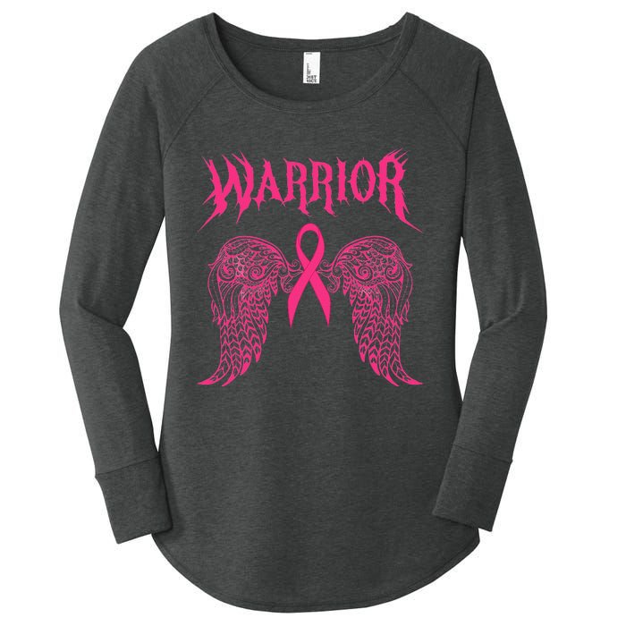 Warrior Tattoos Survivor Warrior Pink Ribbon Breast Cancer Women's Perfect Tri Tunic Long Sleeve Shirt