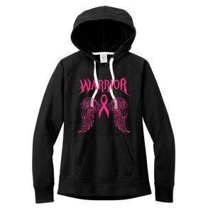 Warrior Tattoos Survivor Warrior Pink Ribbon Breast Cancer Women's Fleece Hoodie