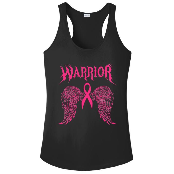 Warrior Tattoos Survivor Warrior Pink Ribbon Breast Cancer Ladies PosiCharge Competitor Racerback Tank