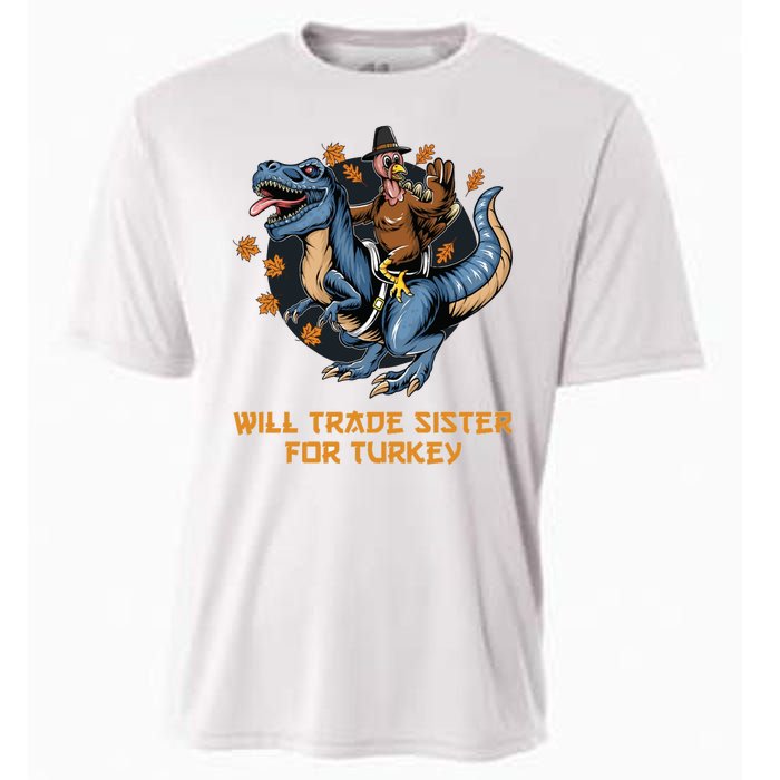 Will Trade Sister For Turkey Thanksgiving Cooling Performance Crew T-Shirt