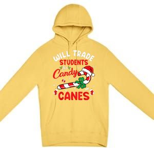 Will Trade Students For Candy Canes Teacher Christmas Xmas Premium Pullover Hoodie