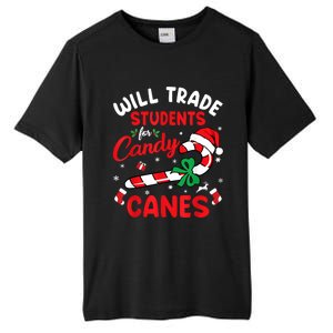 Will Trade Students For Candy Canes Teacher Christmas Xmas Tall Fusion ChromaSoft Performance T-Shirt