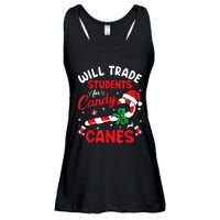 Will Trade Students For Candy Canes Teacher Christmas Xmas Ladies Essential Flowy Tank