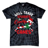 Will Trade Students For Candy Canes Teacher Christmas Xmas Tie-Dye T-Shirt