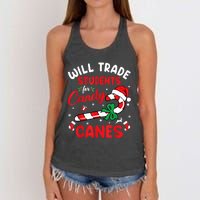 Will Trade Students For Candy Canes Teacher Christmas Xmas Women's Knotted Racerback Tank