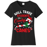 Will Trade Students For Candy Canes Teacher Christmas Xmas Women's T-Shirt