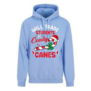 Will Trade Students For Candy Canes Teacher Christmas Xmas Unisex Surf Hoodie