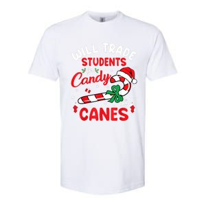 Will Trade Students For Candy Canes Teacher Christmas Xmas Softstyle CVC T-Shirt