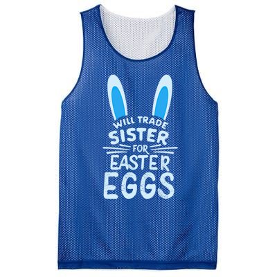 Will Trade Sister For Easter Eggs Gift Bunny Ears Mesh Reversible Basketball Jersey Tank