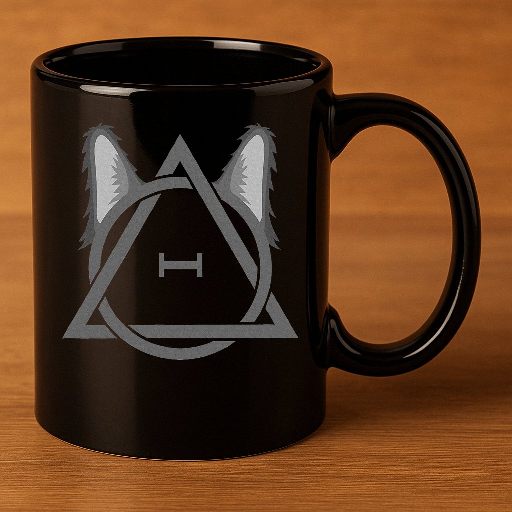 Wolf Therian Symbol 11oz C Handle Ceramic Mug