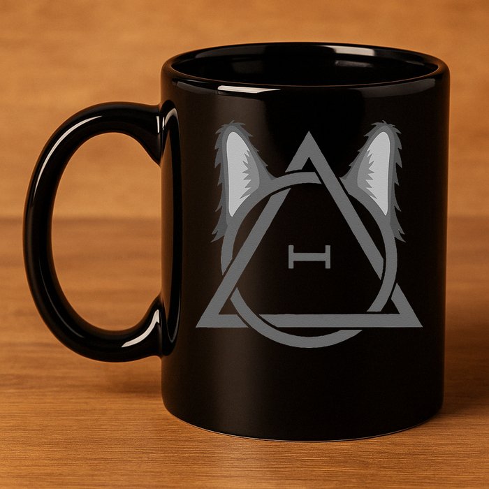 Wolf Therian Symbol 11oz C Handle Ceramic Mug