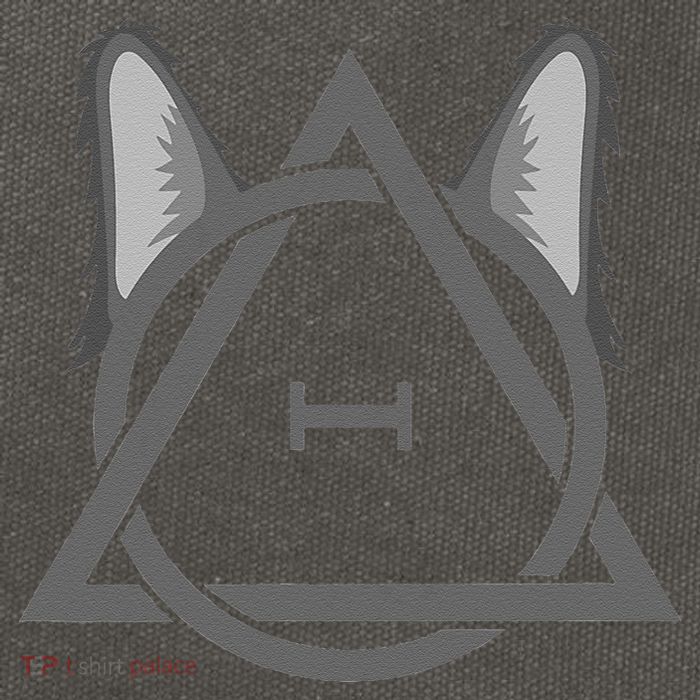 Wolf Therian Symbol Cotton Canvas Backpack