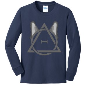 Wolf Therian Symbol Kids Long Sleeve Shirt