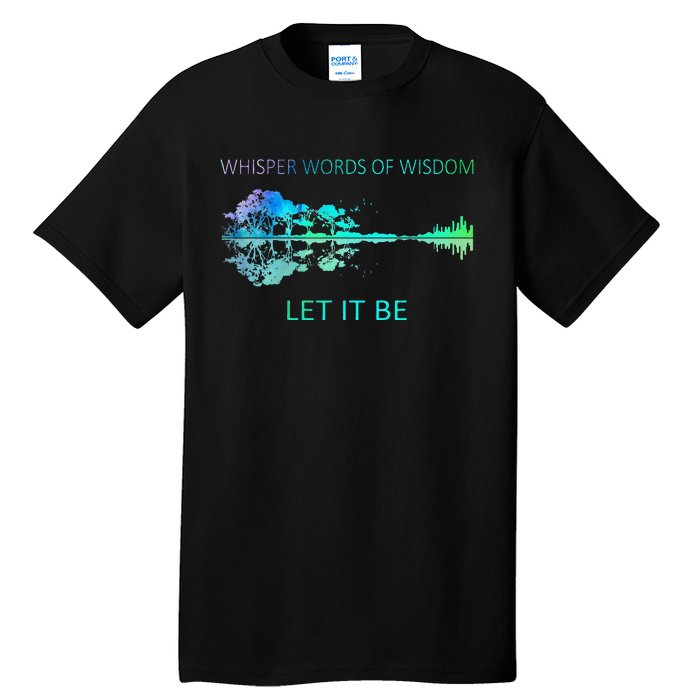 Watercolor Tree Sky There Will Be An Answer Let It Be Guitar Tall T-Shirt