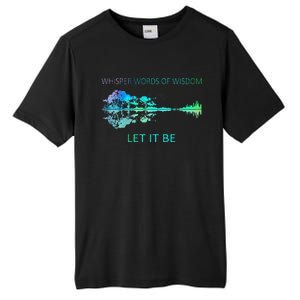 Watercolor Tree Sky There Will Be An Answer Let It Be Guitar Tall Fusion ChromaSoft Performance T-Shirt