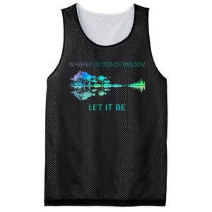 Watercolor Tree Sky There Will Be An Answer Let It Be Guitar Mesh Reversible Basketball Jersey Tank