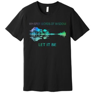 Watercolor Tree Sky There Will Be An Answer Let It Be Guitar Premium T-Shirt