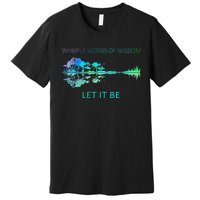 Watercolor Tree Sky There Will Be An Answer Let It Be Guitar Premium T-Shirt