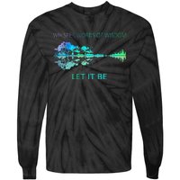 Watercolor Tree Sky There Will Be An Answer Let It Be Guitar Tie-Dye Long Sleeve Shirt