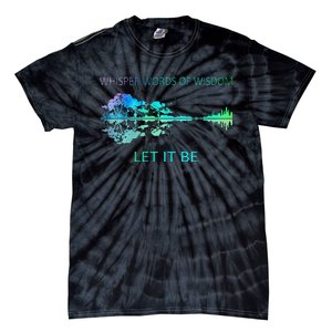 Watercolor Tree Sky There Will Be An Answer Let It Be Guitar Tie-Dye T-Shirt