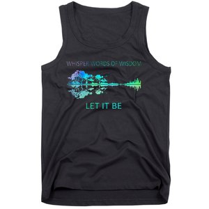 Watercolor Tree Sky There Will Be An Answer Let It Be Guitar Tank Top