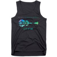 Watercolor Tree Sky There Will Be An Answer Let It Be Guitar Tank Top