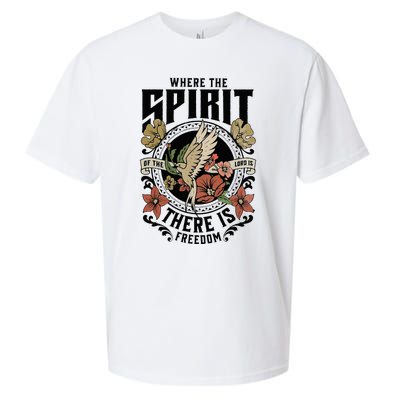 Where The Spirit Of The Lord Is There Is Freedom Sueded Cloud Jersey T-Shirt