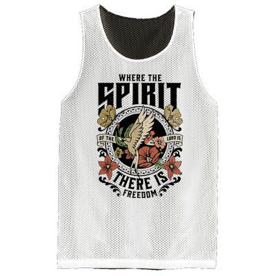 Where The Spirit Of The Lord Is There Is Freedom Mesh Reversible Basketball Jersey Tank