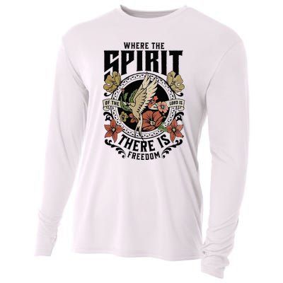 Where The Spirit Of The Lord Is There Is Freedom Cooling Performance Long Sleeve Crew