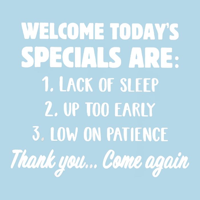 Welcome Today's Specials Are Lack Of Sleep, Up Too Early Visor
