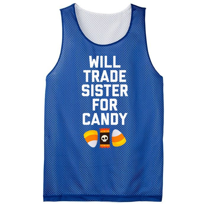 WILL TRADE SISTER FOR CANDY Funny Halloween Candy Mesh Reversible Basketball Jersey Tank