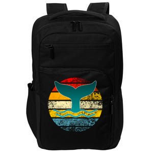 Whale Tail Save The Whale Retro Distressed Oceanic Sunset Gift Impact Tech Backpack