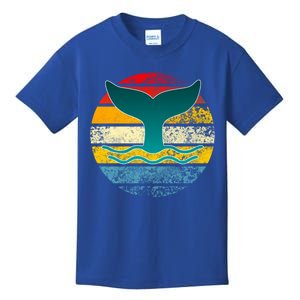 Whale Tail Save The Whale Retro Distressed Oceanic Sunset Gift Kids T-Shirt