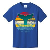 Whale Tail Save The Whale Retro Distressed Oceanic Sunset Gift Kids T-Shirt