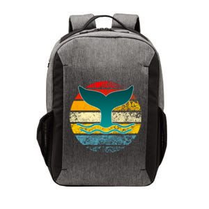 Whale Tail Save The Whale Retro Distressed Oceanic Sunset Gift Vector Backpack